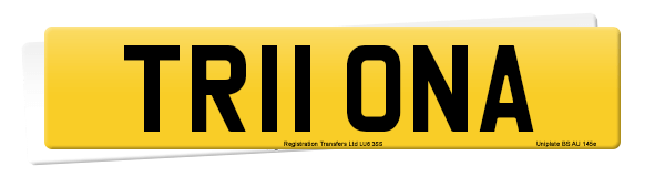 Registration number TR11 ONA